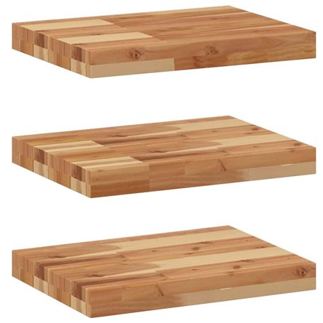 vidaXL Étagères flottantes 3 pcs 40x30x4 cm Acacia Massif à l'huile