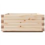 vidaXL Jardinière 60x60x26,5 cm Bois de pin Massif, jardinière d'extérieur, bac à Fleurs, boîte à Plantes, jardinière de terrass