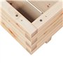 vidaXL Jardinière 60x60x26,5 cm Bois de pin Massif, jardinière d'extérieur, bac à Fleurs, boîte à Plantes, jardinière de terrass