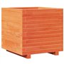 vidaXL Jardinière Cire Marron 50x50x49,5 cm Bois de pin Massif, jardinière d'extérieur, bac à Fleurs, boîte à Plantes, jardinièr