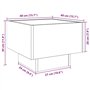 vidaXL Table d'appoint avec miroir LED Infinity – Table basse moderne en chêne Sonoma avec lumières RVB et bois d'ingénierie – 4