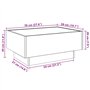 vidaXL Table basse avec lumières LED – Table d'appoint moderne en chêne Sonoma pour salon 70 x 50 x 30 cm