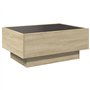 vidaXL Table basse avec lumières LED – Table d'appoint moderne en chêne Sonoma pour salon 70 x 50 x 30 cm