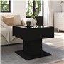 vidaXL Table basse noire avec lumières LED RVB - Bois d'ingénierie - 50 x 50 x 45 cm - Pour salon/chambre à coucher
