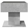vidaXL Table basse - Miroir LED Infinity - Bois d'ingénierie - Gris béton - 50 x 50 x 45 cm - RVB - Moderne - Pour salon, chambr