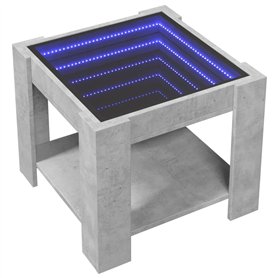 vidaXL Table basse LED avec miroir infini LED