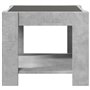 vidaXL Table basse LED avec miroir infini LED, table basse pour salon, bois gris béton