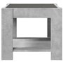 vidaXL Table basse LED avec miroir infini LED, table basse pour salon, bois gris béton