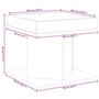vidaXL Table basse en bois d'ingénierie Sonoma grise avec miroir LED Infinity - Meubles de salon modernes - 50 x 50 x 45 cm