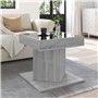 vidaXL Table basse en bois d'ingénierie Sonoma grise avec miroir LED Infinity - Meubles de salon modernes - 50 x 50 x 45 cm