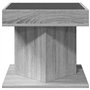 vidaXL Table basse en bois d'ingénierie Sonoma grise avec miroir LED Infinity - Meubles de salon modernes - 50 x 50 x 45 cm