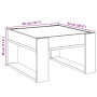 vidaXL Table basse avec miroir LED Infinity - Bois d'ingénierie - Chêne Sonoma - 50 x 53 x 30 cm - Salon / Chambre