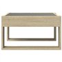 vidaXL Table basse avec miroir LED Infinity - Bois d'ingénierie - Chêne Sonoma - 50 x 53 x 30 cm - Salon / Chambre