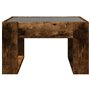vidaXL Table basse avec miroir LED Infinity - Chêne fumé - Bois d'ingénierie - 50 x 53 x 30 cm - Pour chambre/salon - Lumières R
