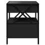 vidaXL Table de chevet LED Infinity noire 40 x 40 x 51 cm – Cadre en bois et métal avec lumières RVB