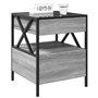 vidaXL Table de chevet avec LED Infinity - Structure en bois/métal - Gris Sonoma - 40 x 40 x 51 cm - Charge maximale : 40 kg