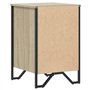 vidaXL Table de chevet - Table de chevet 3 tiroirs en chêne sonoma - Pieds en bois et métal - Meuble de chambre à coucher 40 x 4