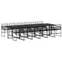 vidaXL Ensemble à Manger de Jardin 13 pcs Noir résine tressée