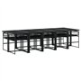 vidaXL Ensemble à Manger de Jardin 13 pcs Noir résine tressée, Ensemble de Salle à Manger d'extérieur, Meuble de Salle à Manger 