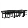 vidaXL Ensemble à Manger de Jardin 11 pcs Noir résine tressée, Ensemble à Manger d'extérieur, Meuble à Manger de Jardin, Table e