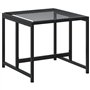 vidaXL Ensemble à Manger de Jardin 15 pcs Noir résine tressée