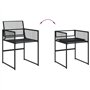 vidaXL Ensemble à Manger de Jardin 15 pcs Noir résine tressée
