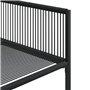 vidaXL Ensemble à Manger de Jardin 15 pcs Noir résine tressée