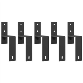 vidaXL Supports de dérivation pour portes de grange 5 pcs rails plats