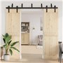 vidaXL Supports de dérivation pour portes de grange 5 pcs rails plats