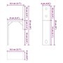 vidaXL Supports de dérivation pour portes de grange 5 pcs rails plats