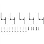 vidaXL Supports de dérivation pour portes de grange 5 pcs rails plats