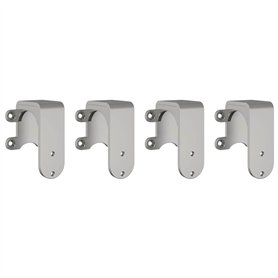 vidaXL Supports de dérivation pour portes de grange 4 pcs rails plats