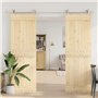 vidaXL Supports de dérivation pour portes de grange 4 pcs rails plats