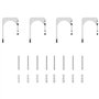vidaXL Supports de dérivation pour portes de grange 4 pcs rails plats