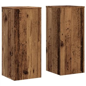 vidaXL Supports pour Plantes 2 pcs Vieux Bois Bois d'ingénierie