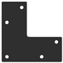 vidaXL Pieds de Table Basse Forme Conique 4 pcs Noir 42-43 cm Acier, Pied de Table, Pied de Table en métal, Pied de Meuble, Pied