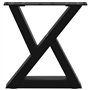 vidaXL Pieds de table basse 2 pcs noir 30x(30-31,3) cm acier, table basse de jambe de table, pied de table basse en acier, pied 