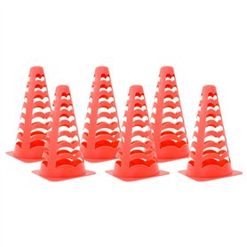 vidaXL Cônes de Football 6 pcs empilables Orange 13x13x22