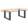 vidaXL Pieds de Table Basse Forme de U 2 pcs Anthracite 50x(30-31) cm, Pied de Table, Pied de Table en métal, Pied de Meuble, Pi