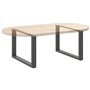 vidaXL Pieds de Table Basse Forme de U 2 pcs Anthracite 60x(42-43) cm, Pied de Table, Pied de Table en métal, Pied de Meuble, Pi