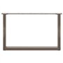 vidaXL Pieds de Table Basse Forme de U 2pcs Acier Naturel 60x(42-43) cm, Pied de Table, Pied de Table en métal, Pied de Meuble, 