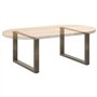 vidaXL Pieds de Table Basse Forme de U 2pcs Acier Naturel 60x(42-43) cm, Pied de Table, Pied de Table en métal, Pied de Meuble, 