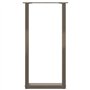 vidaXL Pieds de Table Basse Forme de U 2pcs Acier Naturel 38x(72-73) cm, Pied de Table, Pied de Table en métal, Pied de Meuble, 
