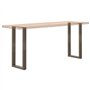 vidaXL Pieds de Table Basse Forme de U 2pcs Acier Naturel 38x(72-73) cm, Pied de Table, Pied de Table en métal, Pied de Meuble, 