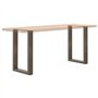 vidaXL Pieds de table basse forme de U 2pcs acier naturel 50x(72-73) cm, pied de table, pied de table en métal, pied de meuble, 