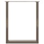 vidaXL Pieds de table basse forme de U 2pcs acier naturel 60x(72-73) cm, pied de table, pied de table en métal, pied de meuble, 