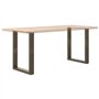 vidaXL Pieds de table basse forme de U 2pcs acier naturel 60x(72-73) cm, pied de table, pied de table en métal, pied de meuble, 
