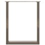 vidaXL Pieds de Table Basse Forme de U 3pcs Acier Naturel 70x(72-73) cm, Pied de Table, Pied de Table en métal, Pied de Meuble, 