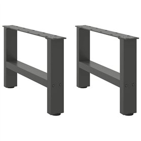 vidaXL Pieds de Table Basse Anthracite 2 pcs 30×50 cm Acier
