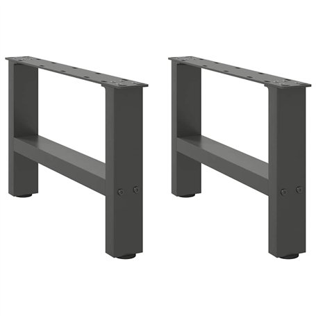 vidaXL Pieds de Table Basse Anthracite 2 pcs 30×50 cm Acier